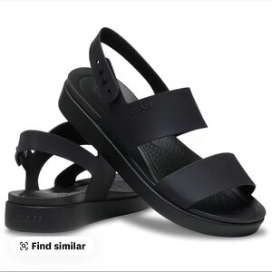 CROCS Women's Black Brooklyn Backstrap Low Low Sandals
